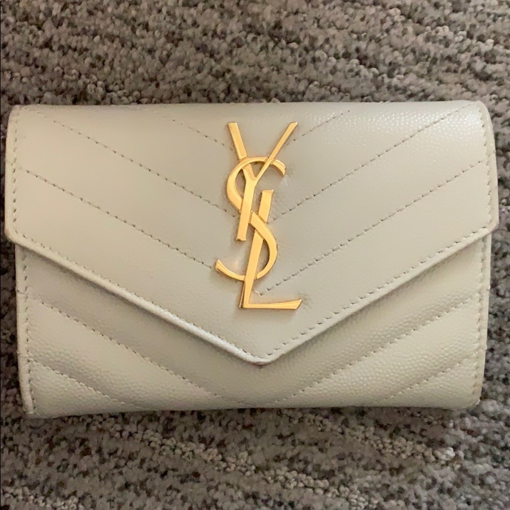 YSL Monogram Small Grain de Poudre Envelope Wallet